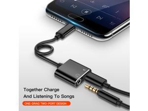Type C To 3.5 mm Earphone Jack Adapter 2 in 1 USB C Audio Cable Converter Charging Splitter Headphone Adapter For Samsung Xiaomi
