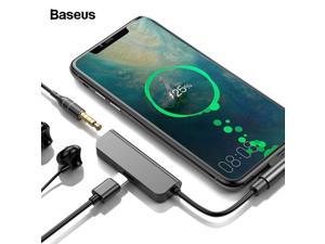 Baseus USB Type C to 35mm Jack Earphone Aux Adapter PD 18W USB C Type C OTG Cable For Huawei Samsung Note 10 Plus USBC Splitter