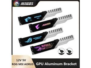 Video Card Support ARGB, Graphics Cards Holder RGB, GPU Bracket Aluminum,M/B Aura SYNC(For ASUS,MSI,GIGA,ROG)