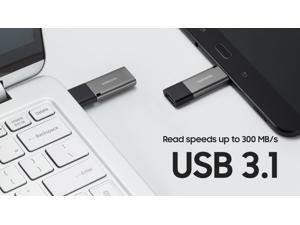 Samsung USB 3.1 USB-C Type C and Type A DUO Plus OTG 128GB Up to 300MB/s Flash Drive Water Resistant Samsung USB 3.1 USB-C Type C and Type A DUO Plus OTG 128GB Up to 300MB/s Flash Drive Water Resistant