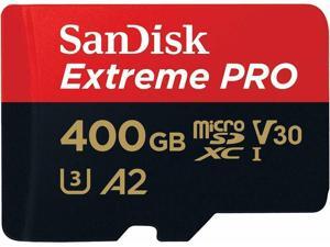 SanDisk Extreme PRO 4K Ultra HD 400GB 100MB/s Class10 C10 UHS-I U3 V30 A2 MicroSDXC With Adapter for smartphone action cameras drones SanDisk Extreme PRO 4K Ultra HD 400GB 100MB/s Class10 C10 UHS-I U3 V30 A2 MicroSDXC With Adapter for smartphone action cameras drones
