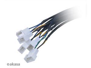 New Akasa FLEXA FP5S 4 pin PWM fans Fan Splitter Cable SATA power for 5 PWM Fans Supports 5 PWM fans from a single motherboard PWM header New Akasa FLEXA FP5S 4 pin PWM fans Fan Splitter Cable SATA power for 5 PWM Fans Supports 5 PWM fans from a single motherboard PWM header