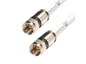 3 FT RG6 Cable White Indoor Coaxial Cable