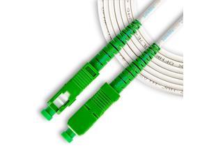 SatelliteSale Digital SCP/AC Fiber Optic OFNR Patch Cable Simplex SC-Standard Connector 2.9mm O.D. White Cord (6 feet)