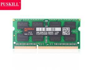 PUSKILL DDR3 1600MHz SODIMM RAM PC3-12800 4G 1.35V CL11 204 Pin Support ECC Unbuffered Laptop Memory Notebook RAM Module for Mac Intel and AMD System PUSKILL DDR3 1600MHz SODIMM RAM PC3-12800 4G 1.35V CL11 204 Pin Support ECC Unbuffered Laptop Memory Notebook RAM Module for Mac Intel and AMD System