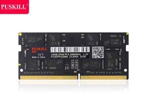 PUSKILL DDR4 2666MHz SODIMM RAM PC4-21300 16G 1.2V CL19 260 Pin Support ECC Unbuffered Laptop Memory Notebook RAM Module for Mac Intel and AMD System PUSKILL DDR4 2666MHz SODIMM RAM PC4-21300 16G 1.2V CL19 260 Pin Support ECC Unbuffered Laptop Memory Notebook RAM Module for Mac Intel and AMD System