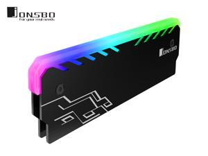 Jonsbo NC-1 Memory RAM Cooler Magnesium Alloy RGB Desktop Memory Cooling Vest Color Changing Streamer Light Effect Cooling Heatsink for DIY PC Game DDR DDR3 DDR4-Black Jonsbo NC-1 Memory RAM Cooler Magnesium Alloy RGB Desktop Memory Cooling Vest Color Changing Streamer Light Effect Cooling Heatsink for DIY PC Game DDR DDR3 DDR4-Black