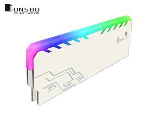 Jonsbo NC-1 Memory RAM Cooler Magnesium Alloy RGB Desktop Memory Cooling Vest Color Changing Streamer Light Effect Cooling Heatsink for DIY PC Game DDR DDR3 DDR4-White Jonsbo NC-1 Memory RAM Cooler Magnesium Alloy RGB Desktop Memory Cooling Vest Color Changing Streamer Light Effect Cooling Heatsink for DIY PC Game DDR DDR3 DDR4-White