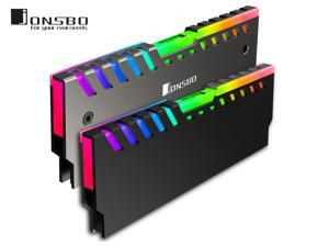 2 pack Jonsbo NC-2 Colour Light Glow Effect Magnesium Aluminum Alloy Desktop Memory RAM Heat Spreader Automatic Color Change for DIY PC Game DDR DDR3 DDR4 2 pack Jonsbo NC-2 Colour Light Glow Effect Magnesium Aluminum Alloy Desktop Memory RAM Heat Spreader Automatic Color Change for DIY PC Game DDR DDR3 DDR4