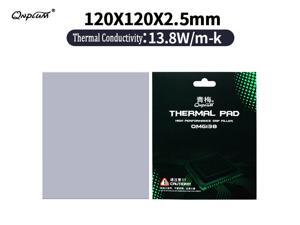 Qnplum QMG138 Thermal Pad 13.8 W/mK Non Conductive Heat Resistance High Temperature Resistance Silicone Thermal Pads for Laptop Heatsink/GPU/CPU/LED Cooler High Performance Gap Filler 120x120x2.5mm Qnplum QMG138 Thermal Pad 13.8 W/mK Non Conductive Heat Resistance High Temperature Resistance Silicone Thermal Pads for Laptop Heatsink/GPU/CPU/LED Cooler High Performance Gap Filler 120x120x2.5mm