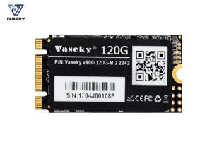 Vaseky M.2 SSD 2242 NGFF SATA SSD 120GB 60GB SSD B key+M key Internal Solid State Drive Silent (SSD) MLC Storage Grain for Desktop Laptop Ultrabook All in One PC (2242 120GB)