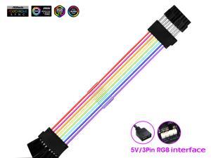 Addressable RGB Graphics Card Extension Cable Kit Sleeved Cable Extension PC Kit 18AWG ATX Power Supply PSU Cable with Combs 24CM-2x8(6+2Pin)Pin VGA Extension Cables Addressable RGB Graphics Card Extension Cable Kit Sleeved Cable Extension PC Kit 18AWG ATX Power Supply PSU Cable with Combs 24CM-2x8(6+2Pin)Pin VGA Extension Cables