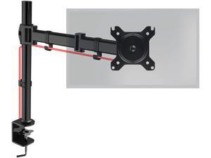Duronic DM251X3 PC Monitor Arm Stand Desk Mount Bracket Clamp Single LCD | LED |13"-27" (Tilt ±45°|Swivel 90°|Rotate 360°)