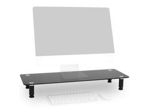 Duronic Monitor Stand DM052-4 | Screen Riser for Desktop | Black Tempered Glass | Desk Support for a Laptop, TV Screen or PC Computer Monitor Screen | 20kg Capacity | 70cm x 24cm | For Home or Office Duronic Monitor Stand DM052-4 | Screen Riser for Desktop | Black Tempered Glass | Desk Support for a Laptop, TV Screen or PC Computer Monitor Screen | 20kg Capacity | 70cm x 24cm | For Home or Office