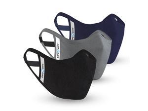 Safe+Mate x Case-Mate - Washable & Reusable Face Mask - 3 Pack - Black/Navy/Gray - Boxed (SM043264) Safe+Mate x Case-Mate - Washable & Reusable Face Mask - 3 Pack - Black/Navy/Gray - Boxed (SM043264)