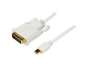 Startech.com 3 Ft Mini Displayport To Dvi Adapter Converter Cable - Mini Dp To Dvi 1920x1200 - White - For Monitor, Projector, Video Device, Ultrabook, Notebook, (mdp2dvimm3w) - 1 pack