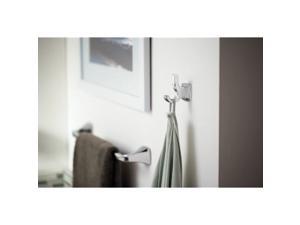 Moen YB5124BN Voss Collection 24-Inch Bathroom Single Towel Bar, Brushed Nickel