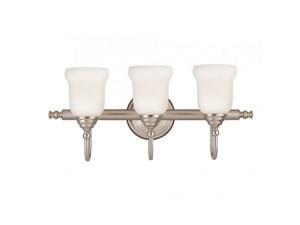 Savoy House Brunswick 3 Light Bath Bar in Satin Nickel Savoy House Brunswick 3 Light Bath Bar in Satin Nickel