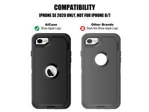 AICase for iPhone SE 2020 Case Drop Protection Full Body Rugged Heavy Duty Case Builtin Screen Protector ShockproofDropDust Proof 3Layer Protective Durable Cover for Apple iPhone SE 2nd Gen