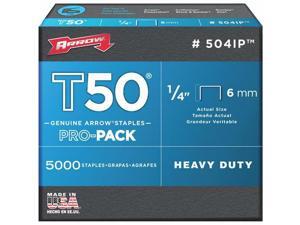 5 Pk Arrow T50 High-Quality Pro-Pack Heavy-Duty Staple, 1/4" Length (5000-Pack) 5 Pk Arrow T50 High-Quality Pro-Pack Heavy-Duty Staple, 1/4" Length (5000-Pack)