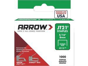5 Pk Arrow JT21 High-Performance Light Duty Staple, 5/16" Length (1000-Pack) 5 Pk Arrow JT21 High-Performance Light Duty Staple, 5/16" Length (1000-Pack)