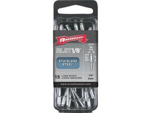 10 Pk 1/8" x 1/2" Strong, Permanent, Tamper-Proof Stainless Steel Arrow Rivet 10 Pk 1/8" x 1/2" Strong, Permanent, Tamper-Proof Stainless Steel Arrow Rivet