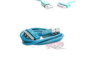 6 6FT USB SYNC DATA POWER CHARGER AQUA BLUE CABLE IPHONE 4S IPOD TOUCH NANO IPAD 