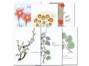 Get Well and Sympathy Card Assortment - box of 12 cards & envelopes, 2 each of 6 designs Get Well and Sympathy Card Assortment - box of 12 cards & envelopes, 2 each of 6 designs