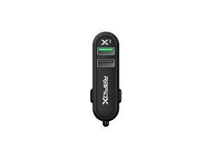 RapidX RXX2QCBLK X2 2 Port Car Charger with Quick Charge Black RapidX RXX2QCBLK X2 2 Port Car Charger with Quick Charge Black