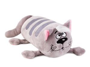 13" Gray Cat Bolster Cushion. Kitty Decorative Pillow 13" Gray Cat Bolster Cushion. Kitty Decorative Pillow