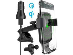Squish Qi Wireless Car Charger, 10W 7.5W Fast Charging Car Charger Mount with QC 3.0 Car Charger, Car Phone Holder Car Phone Mount for iPhone XS MAX/XR/XS/X/8/8 Plus Samsung S10 S9 S8 S7 Note 10/9/8/7 Squish Qi Wireless Car Charger, 10W 7.5W Fast Charging Car Charger Mount with QC 3.0 Car Charger, Car Phone Holder Car Phone Mount for iPhone XS MAX/XR/XS/X/8/8 Plus Samsung S10 S9 S8 S7 Note 10/9/8/7