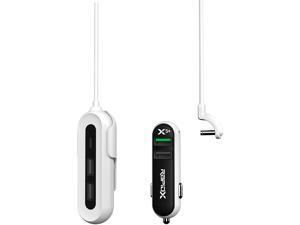RapidX RXX5USBBLPL X5 Plus Car Charger 5 USB Ports QC 3.0/Type C Blackon White RapidX RXX5USBBLPL X5 Plus Car Charger 5 USB Ports QC 3.0/Type C Blackon White