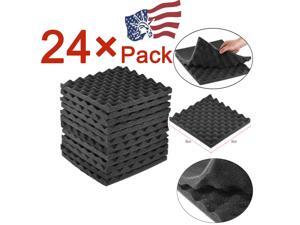 24 Pack Foam Acoustic Panels Studio Soundproofing Foam Wedge Tiles 12"x12" F5X5 24 Pack Foam Acoustic Panels Studio Soundproofing Foam Wedge Tiles 12"x12" F5X5