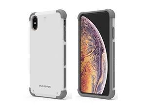 PureGear DualTek Case for iPhone Xs MAX, Heavy Duty Extreme Shock and Drop Protection Slim -Fit Cover Case| Mattle Arctic-White