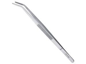 triangle Germany Cranked Chefs Tweezers, Premium Stainless Steel 14-inch Culinary Tweezers, Micro-Serrated Tongs for Prepping, Grilling and Plating, Dishwasher Safe triangle Germany Cranked Chefs Tweezers, Premium Stainless Steel 14-inch Culinary Tweezers, Micro-Serrated Tongs for Prepping, Grilling and Plating, Dishwasher Safe