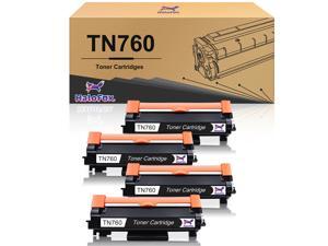 4 Pack TN760 High Yield TN730 Toner Cartridge for Brother HL-L2370DW HL-L2390DW