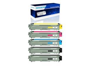 Set of 5 TN221 BK TN225 Color Toner Combo For Brother MFC-9330CDW 9130CW 9340CDW