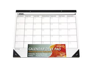 Artistic 17"x22" Undated Calendar White Paper Desk Pad, Customizable, Note Section, 36 Perforated Sheets, Protects Desks from Scratches and Spills Artistic 17"x22" Undated Calendar White Paper Desk Pad, Customizable, Note Section, 36 Perforated Sheets, Protects Desks from Scratches and Spills