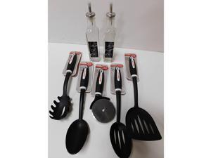 Betty Crocker 5 Piece Cookware Set + Glass Oil & Vinegar Bottles Betty Crocker 5 Piece Cookware Set + Glass Oil & Vinegar Bottles