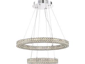 Quoizel PCIN1828C Infinity Crystal Floating Ring Pendant Lighting, 1-Light, LED 32 Watts, Polished Chrome (10" H x 28" W) Quoizel PCIN1828C Infinity Crystal Floating Ring Pendant Lighting, 1-Light, LED 32 Watts, Polished Chrome (10" H x 28" W)