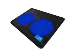 AICHESON Laptop Cooling Pad 2 1000RPM Fans Portable Computer Cooler, Blue LEDs, S007