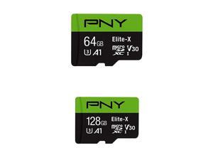 PNY 64GB Elite-X Class 10 U3 V30 MicroSDXC Flash Memory Card with PNY Elite-X Micro SD 128GB, U3, V30, A1, Class 10 PNY 64GB Elite-X Class 10 U3 V30 MicroSDXC Flash Memory Card with PNY Elite-X Micro SD 128GB, U3, V30, A1, Class 10
