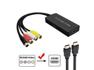 Svideo to HDMI Converter, PS2 HDMI Adapter, AV to HDMI Adapter Support 1080P, PAL/NTSC Compatible with WII, WII U, PS one, PS2, PS3, STB, Xbox, VHS, VCR, Blue-Ray DVD Players Svideo to HDMI Converter, PS2 HDMI Adapter, AV to HDMI Adapter Support 1080P, PAL/NTSC Compatible with WII, WII U, PS one, PS2, PS3, STB, Xbox, VHS, VCR, Blue-Ray DVD Players