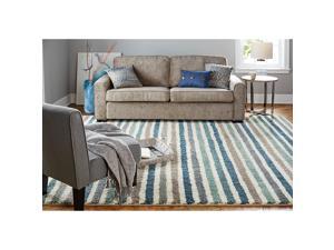 Mohawk Home Blue Boardwalk Stripes Area Rug (5x8) Mohawk Home Blue Boardwalk Stripes Area Rug (5x8)