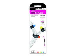 Dotz Reusable Hook & Loop Cord Straps for Cord and Cable Management, 6 Count, Assorted Colors (RHLS221MC) Dotz Reusable Hook & Loop Cord Straps for Cord and Cable Management, 6 Count, Assorted Colors (RHLS221MC)