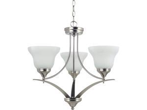Sea Gull Lighting 31173-962 Chandelier with White Alabaster Glass Shades, Brushed Nickel Finish Sea Gull Lighting 31173-962 Chandelier with White Alabaster Glass Shades, Brushed Nickel Finish