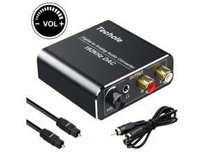 Digital to Analog Audio Converter-Upgrade Volume Adjustable Techole Aluminum Optical to RCA with Optical &Coaxial Cable. Digital SPDIF TOSLINK to Stereo L/R &3.5mm Jack DAC Converter for PS4 Xbox DVD Digital to Analog Audio Converter-Upgrade Volume Adjustable Techole Aluminum Optical to RCA with Optical &Coaxial Cable. Digital SPDIF TOSLINK to Stereo L/R &3.5mm Jack DAC Converter for PS4 Xbox DVD