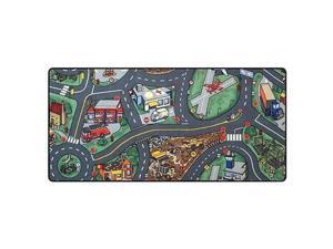 Learning Carpets Airport Play Carpet, 79" x 36" Rect. Kids Playroom Road Rug, Classroom Furniture Educational Carpet for Daycares/Homes/Preschools Learning Carpets Airport Play Carpet, 79" x 36" Rect. Kids Playroom Road Rug, Classroom Furniture Educational Carpet for Daycares/Homes/Preschools
