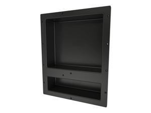 Redi Niche Double Recessed Shower Shelf – Black, Two Inner Shelves with Divider, 16-Inch Width x 20-Inch Height x 4-Inch Depth Redi Niche Double Recessed Shower Shelf – Black, Two Inner Shelves with Divider, 16-Inch Width x 20-Inch Height x 4-Inch Depth