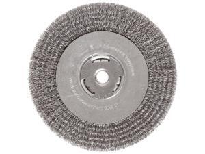 Weiler 36006 Vortec Pro 5/8" Arbor, 8" Diameter, 0.014" Wire Size, Carbon Steel Bristles, Wide Face, Crimped Wire Wheel Brush Weiler 36006 Vortec Pro 5/8" Arbor, 8" Diameter, 0.014" Wire Size, Carbon Steel Bristles, Wide Face, Crimped Wire Wheel Brush